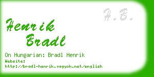 henrik bradl business card